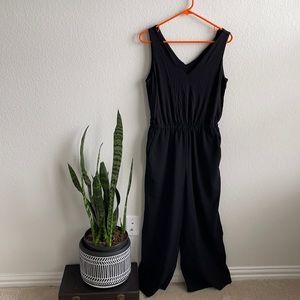 Loft Black Sleeveless Jumpsuit